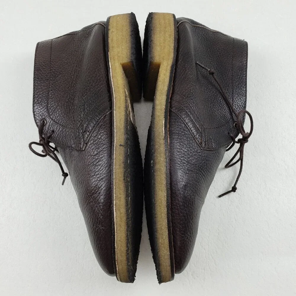 Taft Brown Leather Chukka Boot Mens 9 EU 42 Lace Up Gum Sole Shoe Handmade Spain